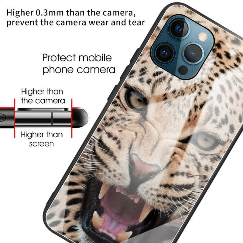 Cover Til iPhone 13 Pro Leopard Hærdet Glas