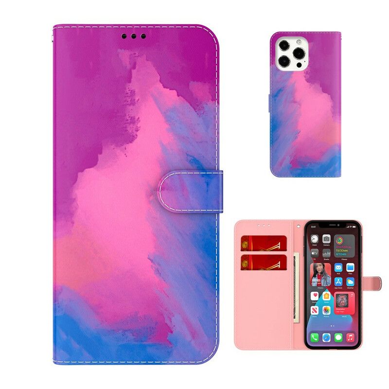 Flip Cover iPhone 13 Pro Akvarel