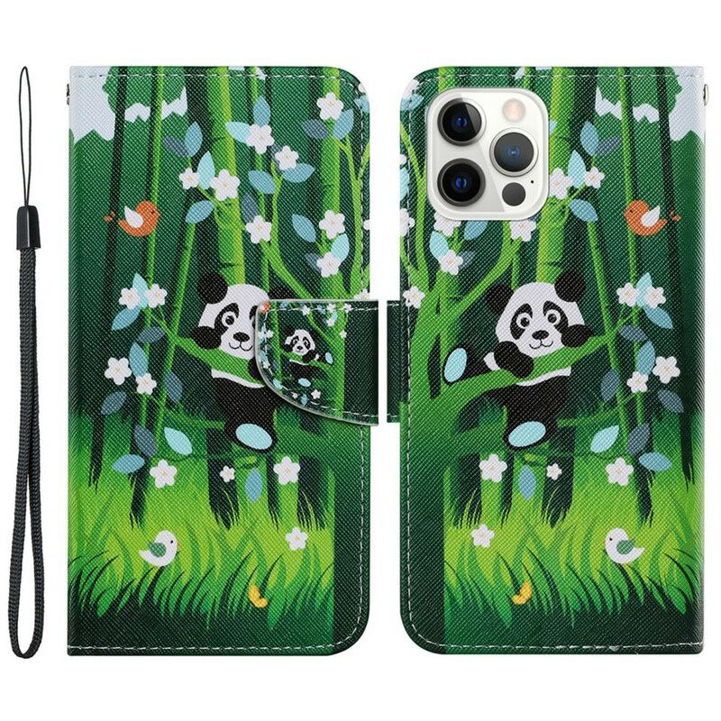 Flip Cover iPhone 13 Pro Panda Walk