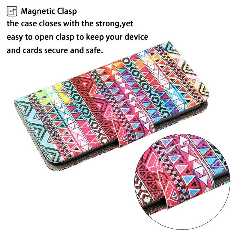 Flip Cover iPhone 13 Pro Patchwork Med Rem