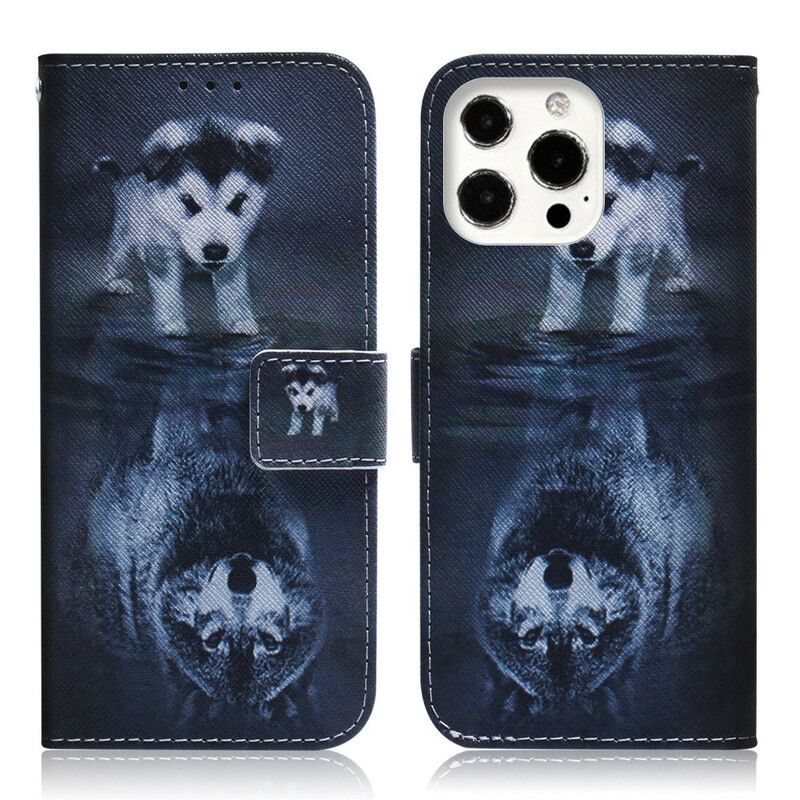 Flip Cover Til iPhone 13 Pro Ernesto The Wolf