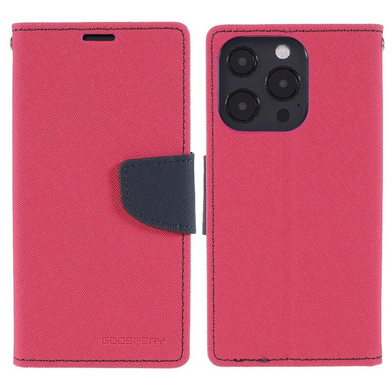 Læder Cover iPhone 13 Pro Telefon Etui Bicolor Mercury Goospery