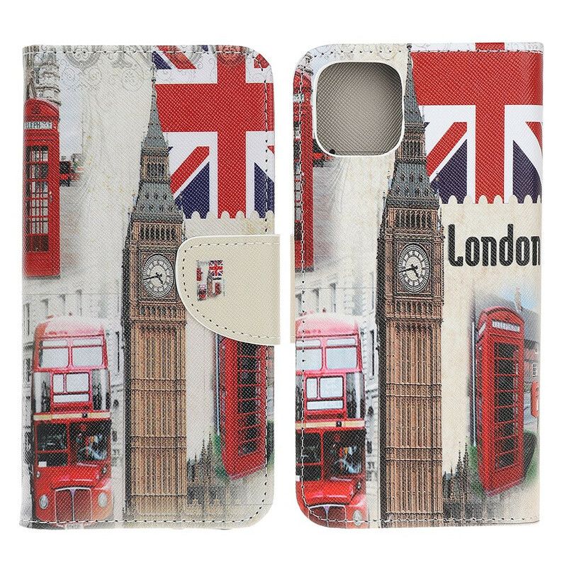 Læder Cover iPhone 13 Pro Telefon Etui London Life