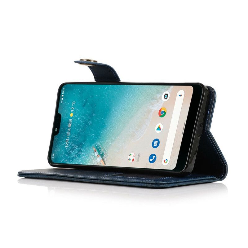 Læder Cover iPhone 13 Pro Telefon Etui Magnetisk Knap Khazneh