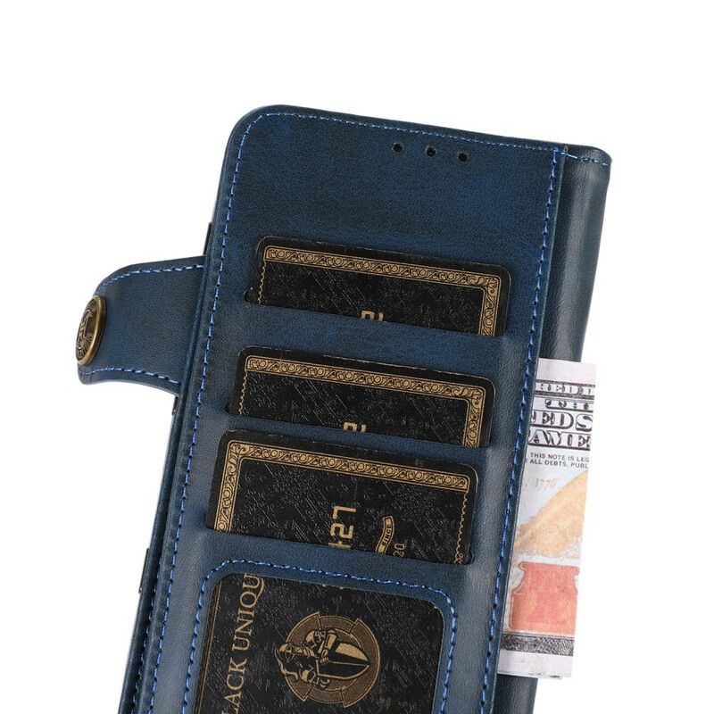 Læder Cover iPhone 13 Pro Telefon Etui Magnetisk Knap Khazneh