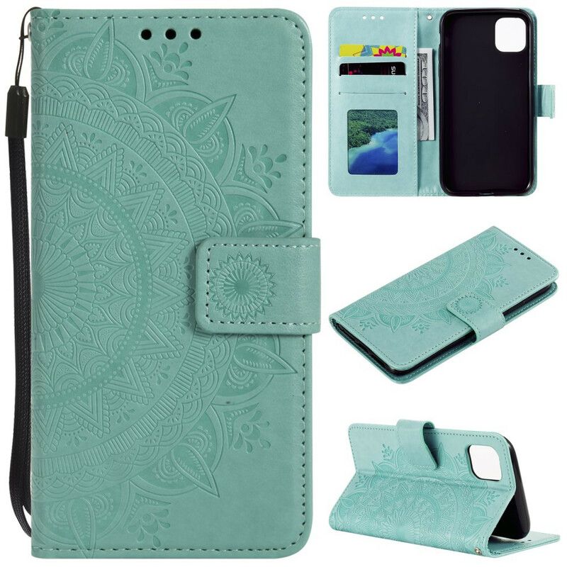 Læder Cover iPhone 13 Pro Telefon Etui Mandala Søn