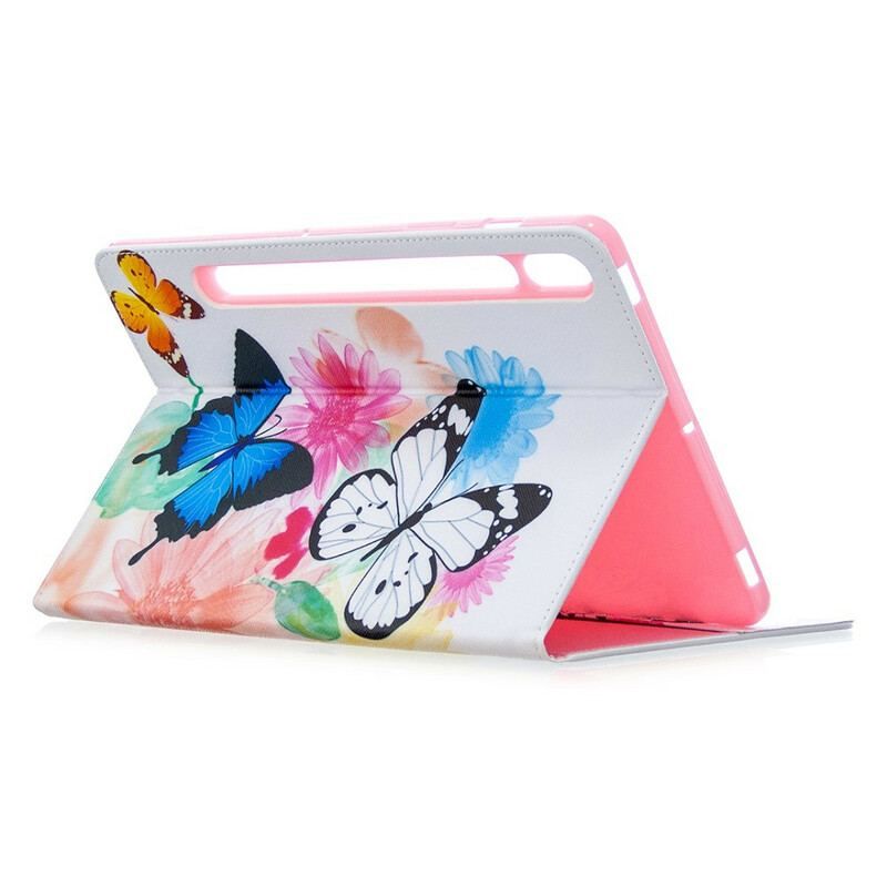 Etui Samsung Galaxy Tab S8 / Tab S7 Akvarel Sommerfugle