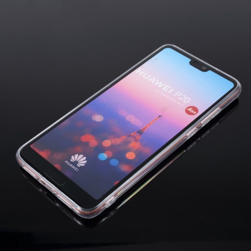 Cover for Huawei P20 Sort Laser Marmor