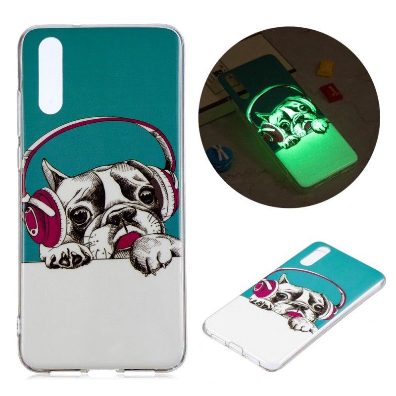 Cover Huawei P20 Mobilcover Fluorescerende Hund