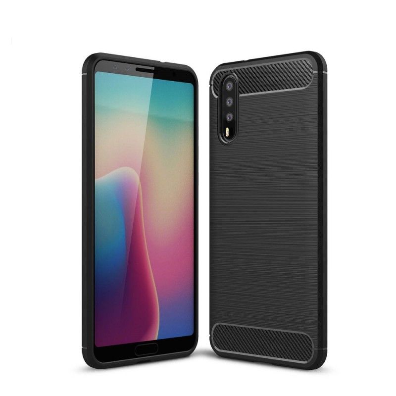 Cover Huawei P20 Sort Børstet Kulfiber