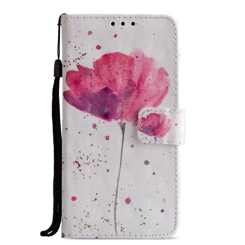 Flip Cover Huawei P20 Mobilcover 3D Akvarelvalmue