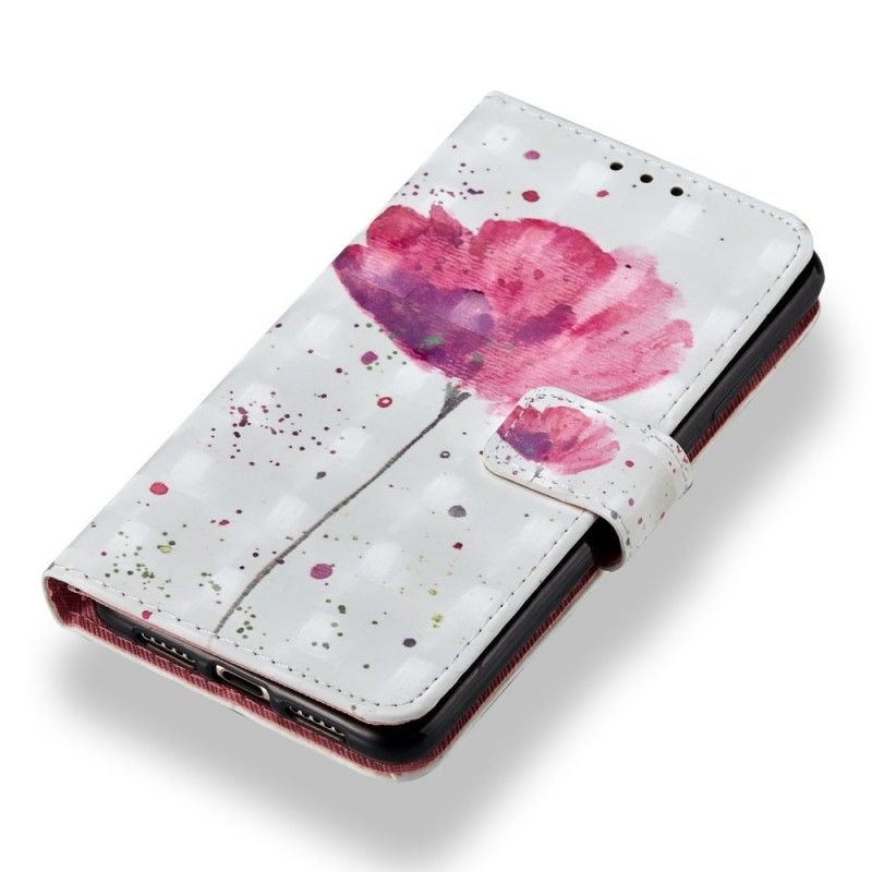 Flip Cover Huawei P20 Mobilcover 3D Akvarelvalmue