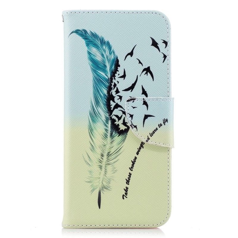 Flip Cover Læder for Huawei P20 Lær At Flyve