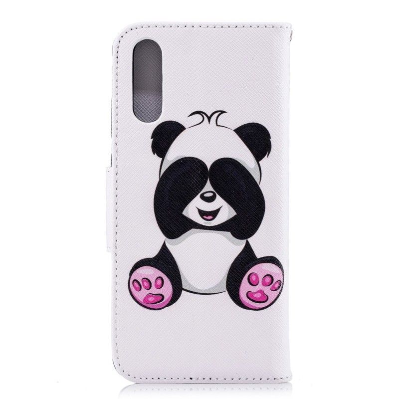 Flip Cover Læder for Huawei P20 Sjov Panda