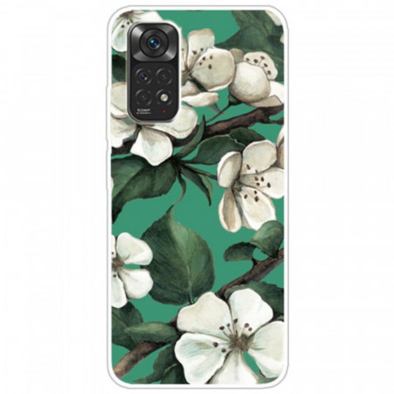 Cover Xiaomi Redmi Note 11 Pro / 11 Pro 5G Hvide Blomster