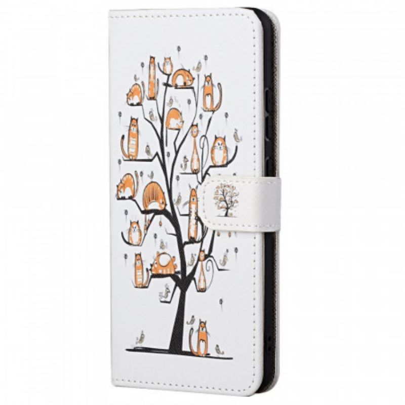 Flip Cover Xiaomi Redmi Note 11 Pro / 11 Pro 5G Med Snor Funky Cats Med Rem