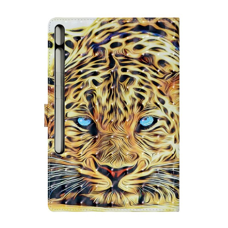 Flip Cover Læder for Samsung Galaxy Tab S7 Plus Tiger Kunst