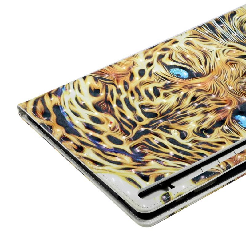 Flip Cover Læder for Samsung Galaxy Tab S7 Plus Tiger Kunst