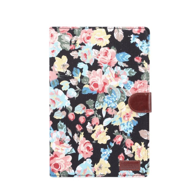 Flip Cover Læder Samsung Galaxy Tab S7 Plus Sort Frihedsblomster Beskyttelse