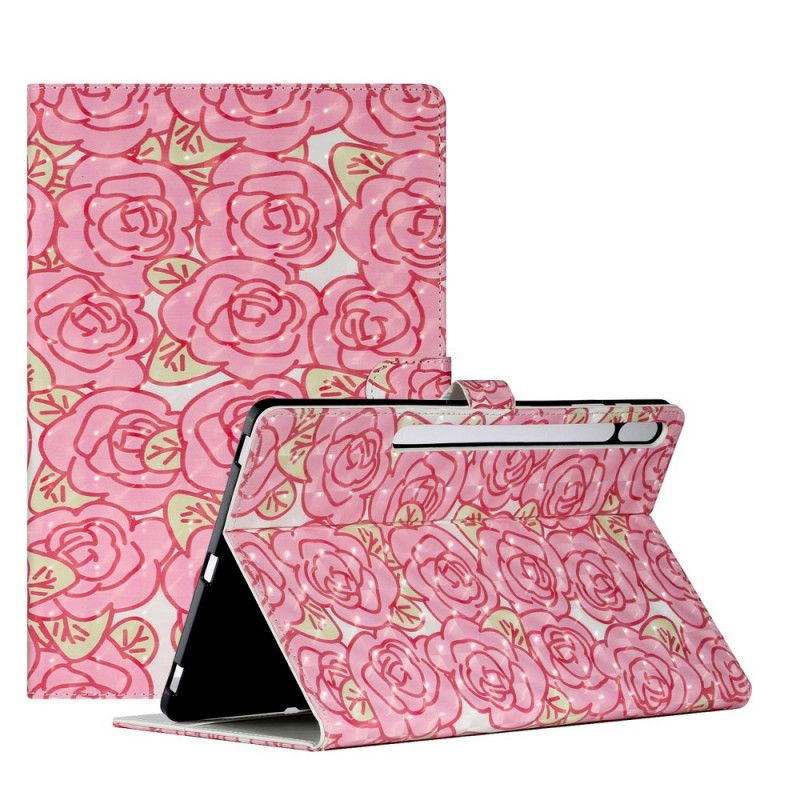 Flip Cover Samsung Galaxy Tab S7 Plus Blomster