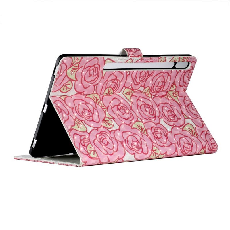 Flip Cover Samsung Galaxy Tab S7 Plus Blomster