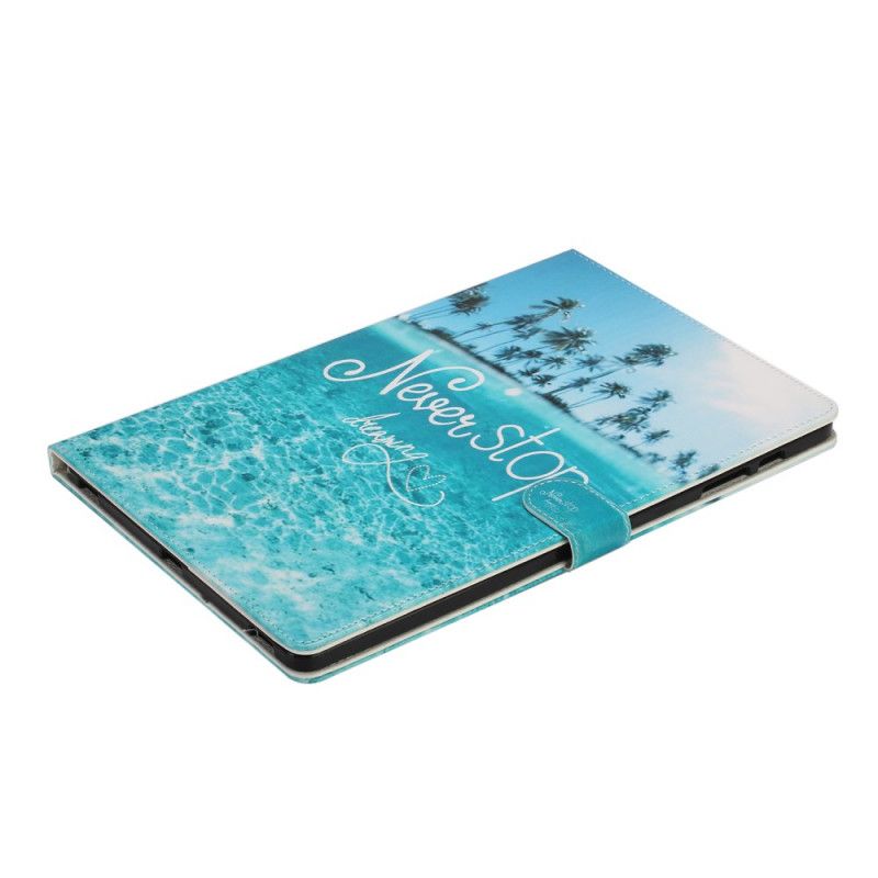 Flip Cover Samsung Galaxy Tab S7 Plus Mobilcover Stop Aldrig Med At Drømme