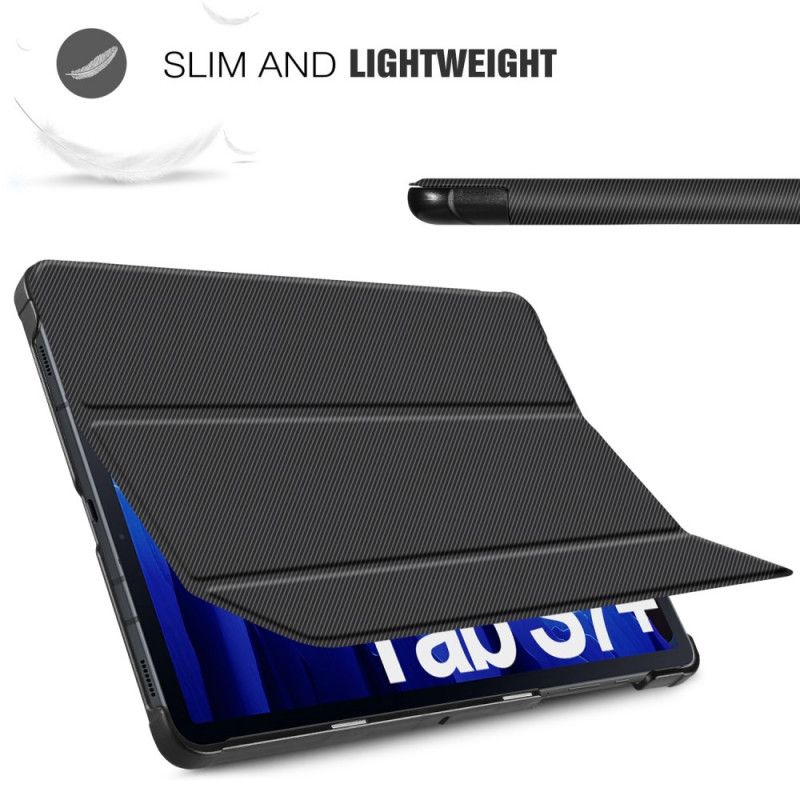 Tredobbelt Smart Etui Med Samsung Galaxy Tab S7 Plus Stylus Holder