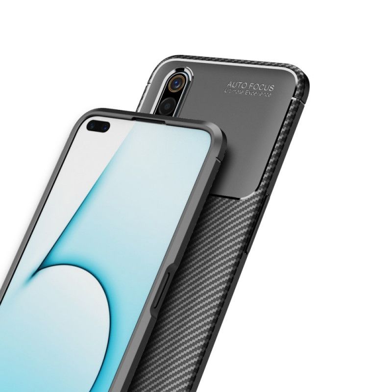 Cover Realme X50 Sort Fleksibel Kulfibertekstur