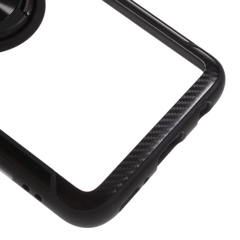 Cover for Samsung Galaxy A30 Sort Gennemsigtig Med Støttering