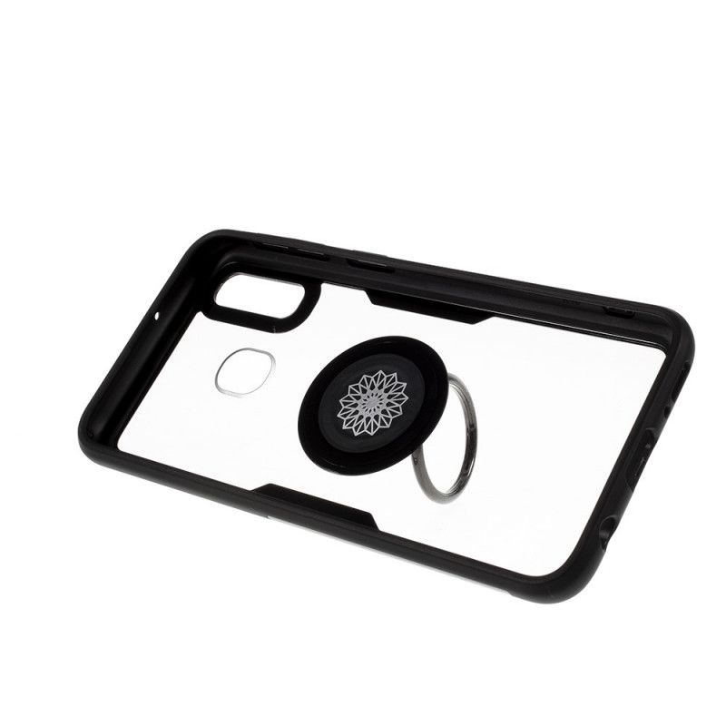 Cover for Samsung Galaxy A30 Sort Gennemsigtig Med Støttering