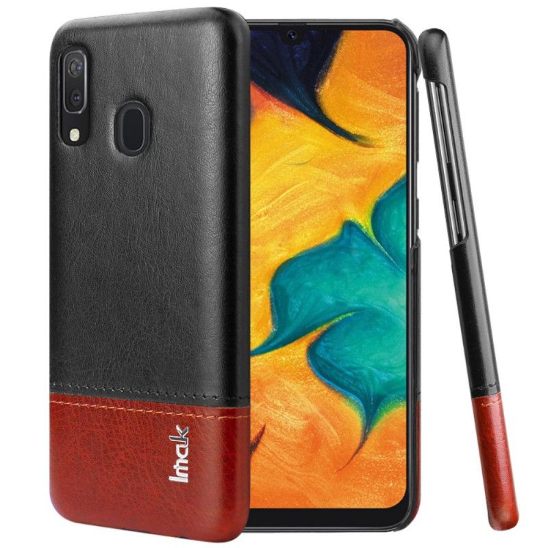 Cover for Samsung Galaxy A30 Sort Imak Ruiyi-Serien Lædereffekt