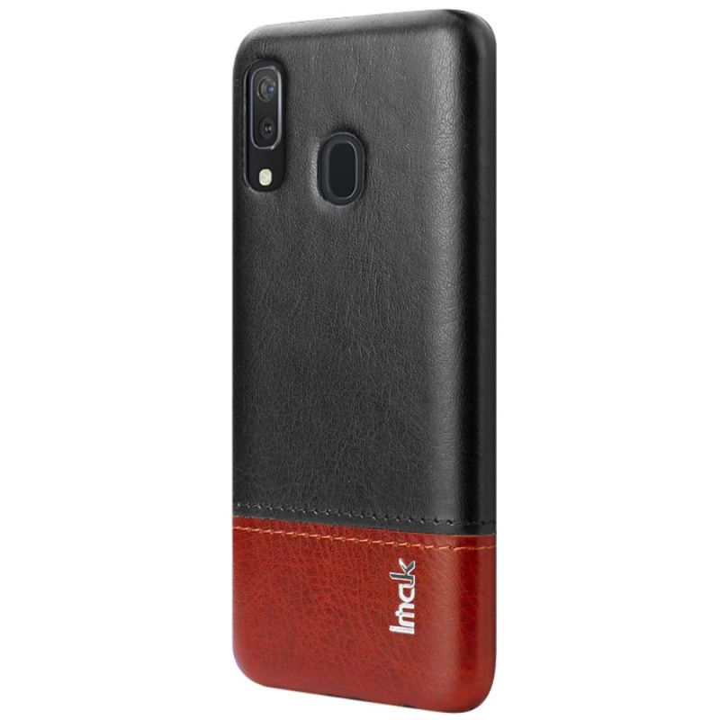 Cover for Samsung Galaxy A30 Sort Imak Ruiyi-Serien Lædereffekt