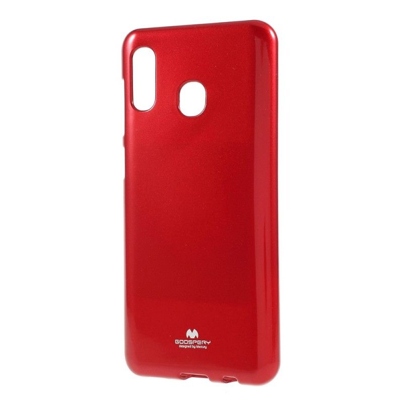 Cover Samsung Galaxy A30 Rød Prangende Metaleffekt