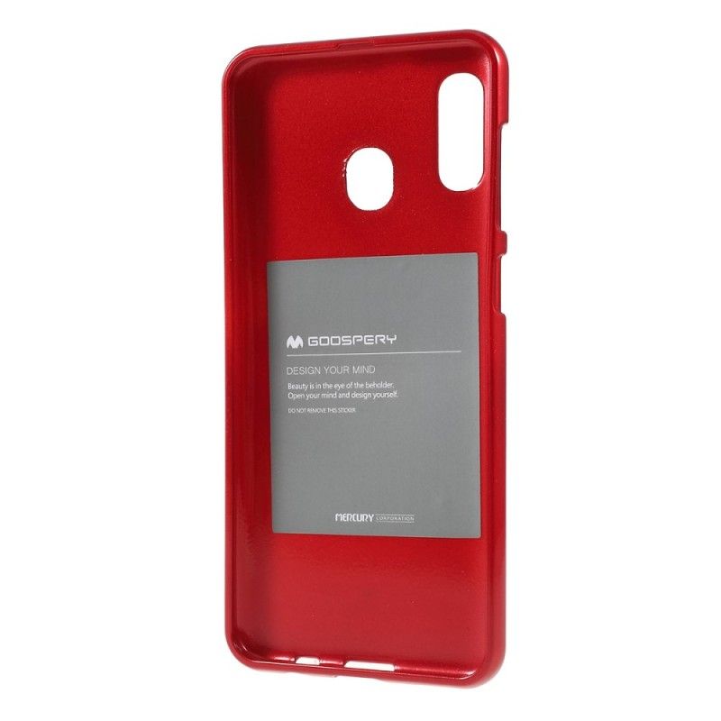 Cover Samsung Galaxy A30 Rød Prangende Metaleffekt