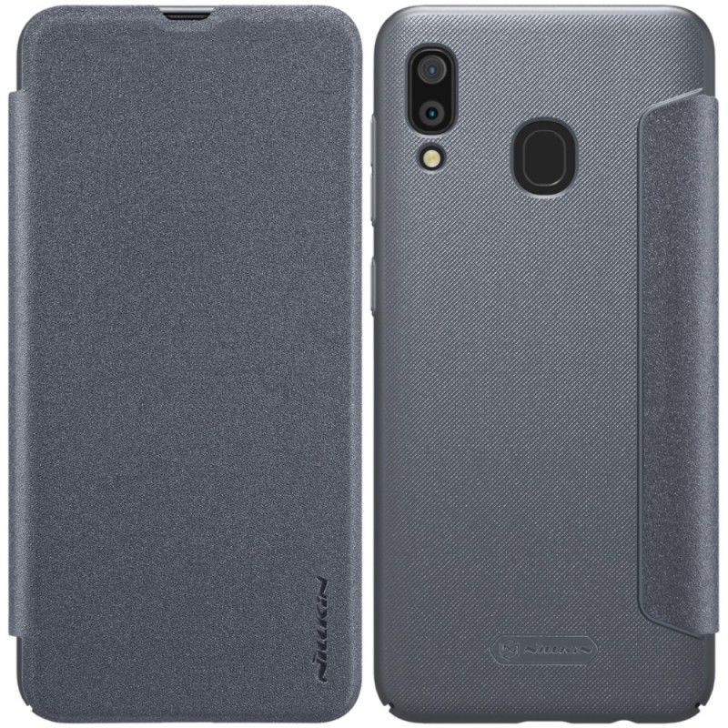 Læder Cover for Samsung Galaxy A30 Grå Nillkin