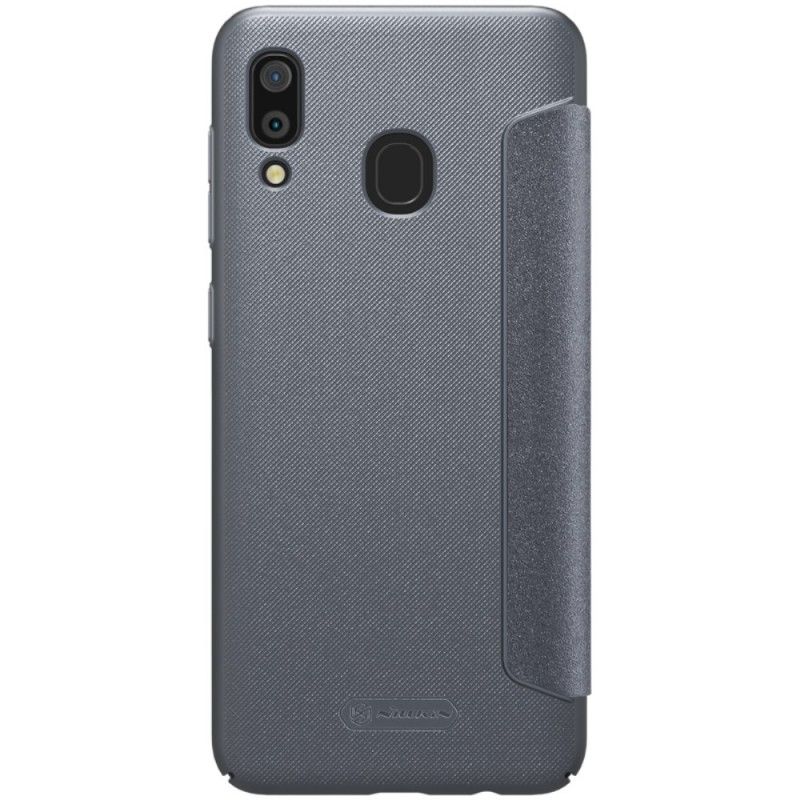 Læder Cover for Samsung Galaxy A30 Grå Nillkin