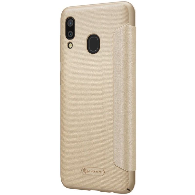 Læder Cover for Samsung Galaxy A30 Grå Nillkin