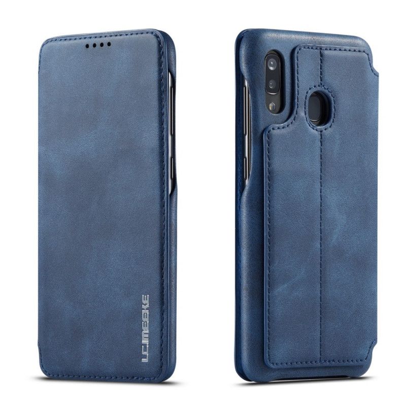 Læder Cover Samsung Galaxy A30 Rød Lc.Imeeke Lædereffekt Beskyttelse