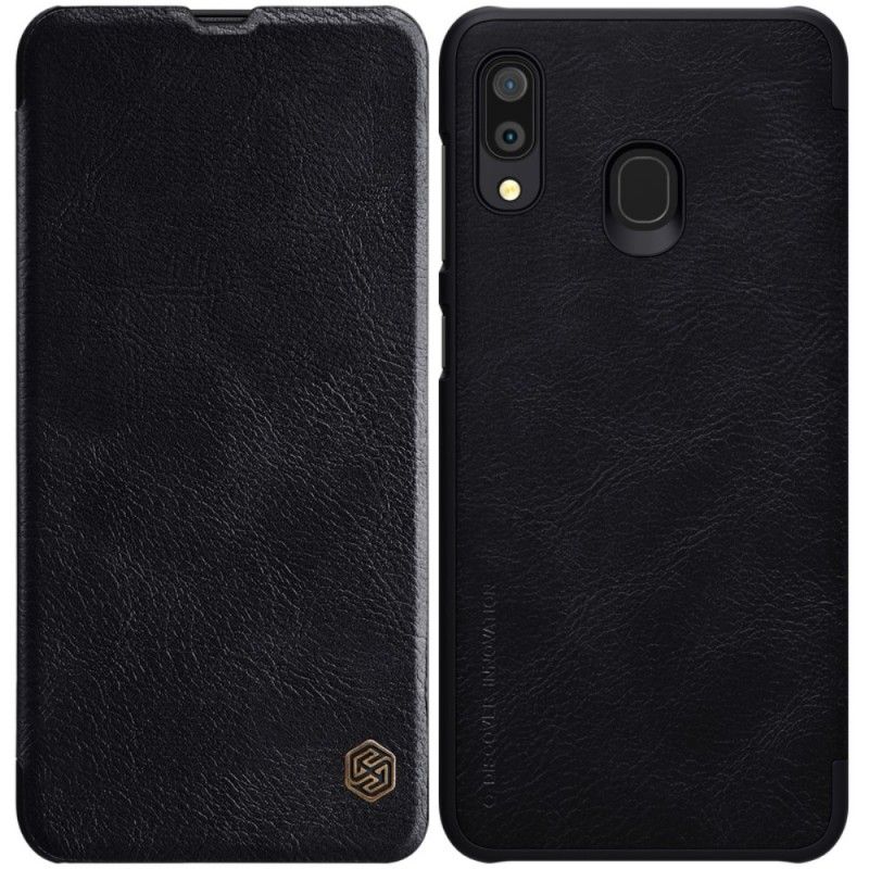 Læder Cover Samsung Galaxy A30 Rød Nillkin Qin-Serie