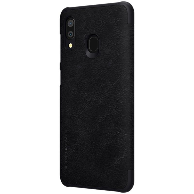 Læder Cover Samsung Galaxy A30 Rød Nillkin Qin-Serie