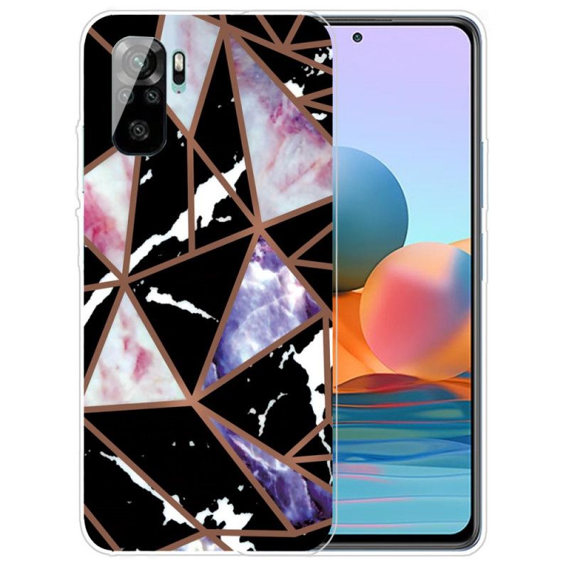 Cover Xiaomi Redmi Note 10 / Note 10S Sort Designermarmor Beskyttelse