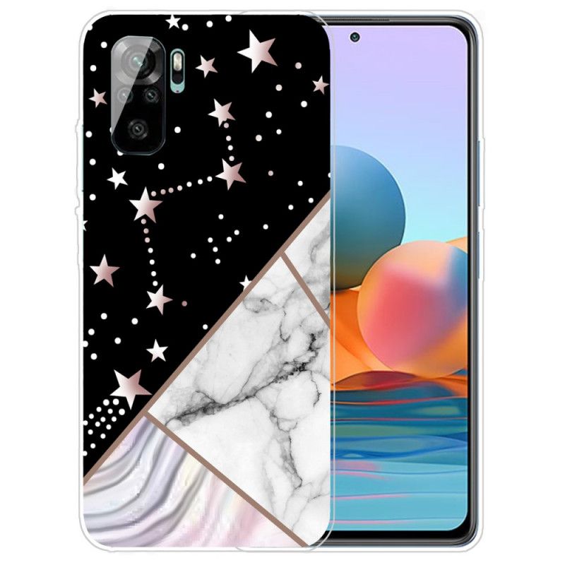 Cover Xiaomi Redmi Note 10 / Note 10S Sort Designermarmor Beskyttelse