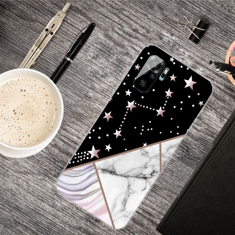 Cover Xiaomi Redmi Note 10 / Note 10S Sort Designermarmor Beskyttelse