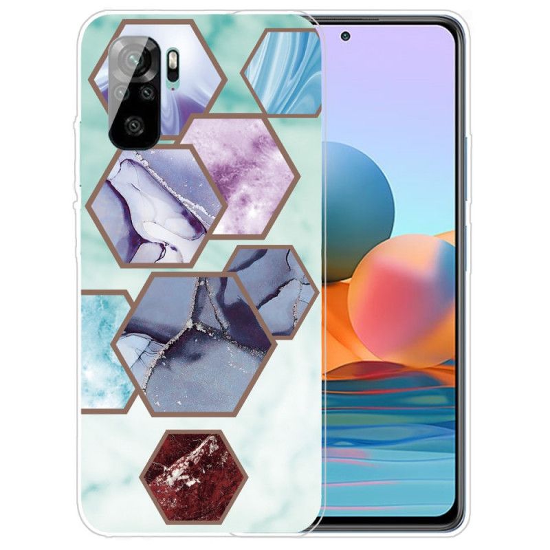 Cover Xiaomi Redmi Note 10 / Note 10S Sort Fantasimarmor