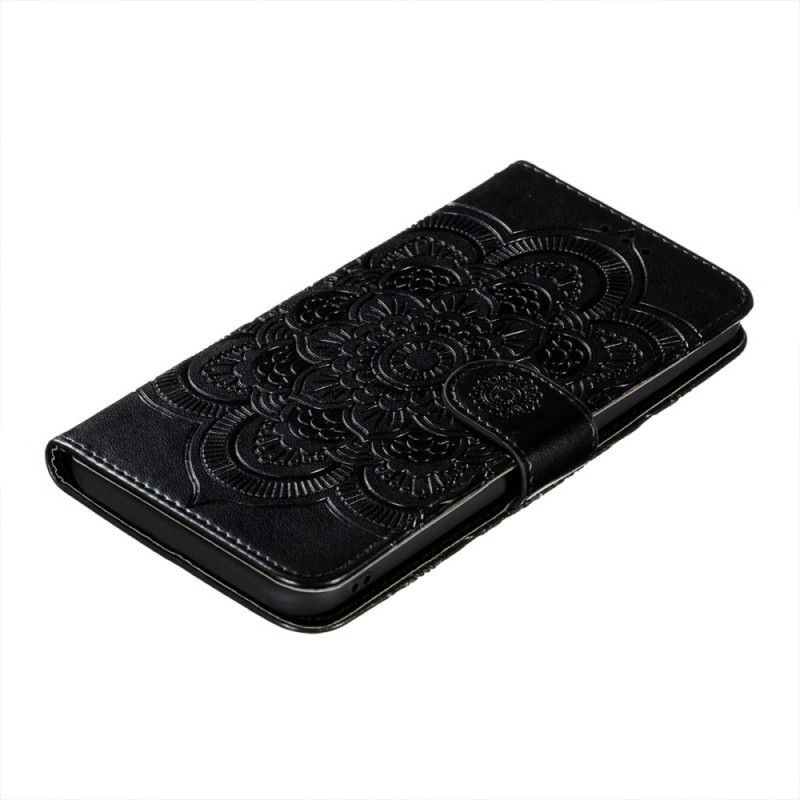 Flip Cover Læder for Xiaomi Redmi Note 10 / Note 10S Sort Fuld Mandala