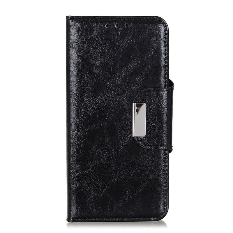 Flip Cover Læder for Xiaomi Redmi Note 10 / Note 10S Sort Imiteret Læder 6 Kortholder