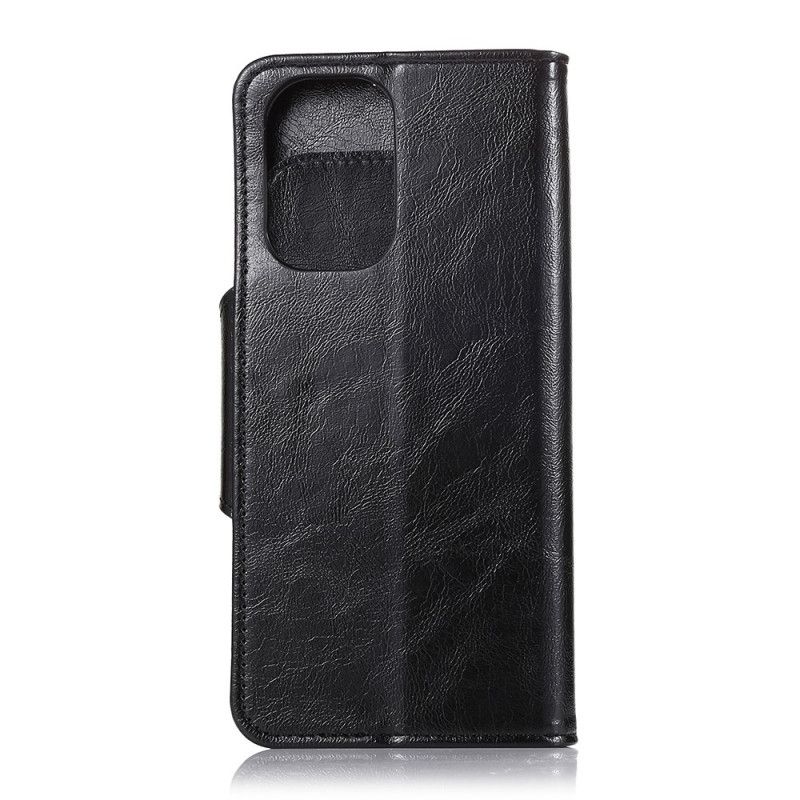 Flip Cover Læder for Xiaomi Redmi Note 10 / Note 10S Sort Imiteret Læder 6 Kortholder