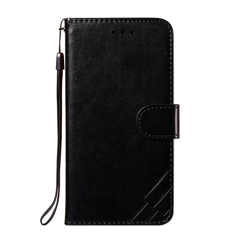 Flip Cover Læder for Xiaomi Redmi Note 10 / Note 10S Sort Skinnende Læderstil