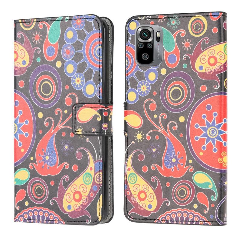 Flip Cover Læder Xiaomi Redmi Note 10 / Note 10S Galakse Design