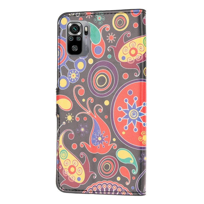 Flip Cover Læder Xiaomi Redmi Note 10 / Note 10S Galakse Design